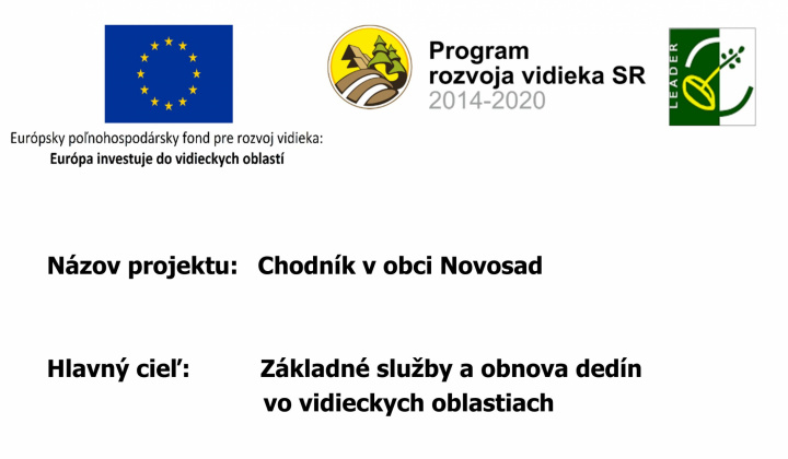 Fotka - Chodník v obci Novosad