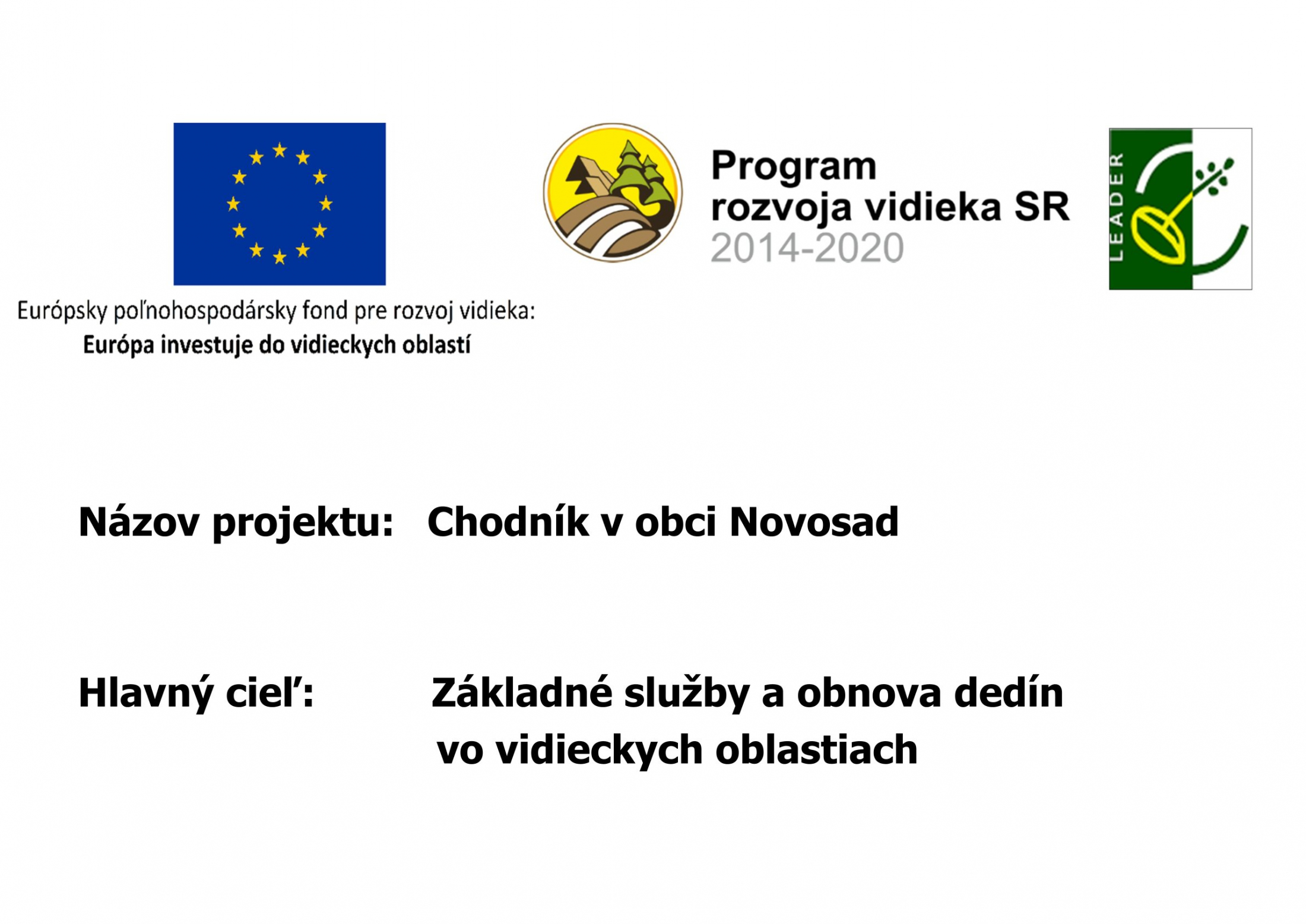 Fotka - Chodník v obci Novosad