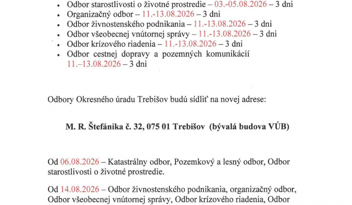 Fotka - OZNAM 